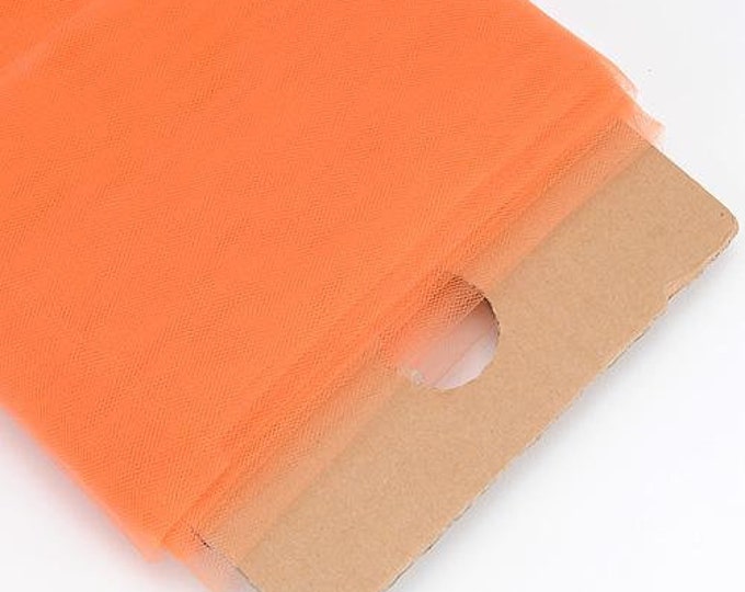 Mia Fabrics Orange 54"Inches Wide by 40 Yards Long (120 ft) Fabric Tulle Bolt for Wedding and Decoration, Bridal Wedding Tulle