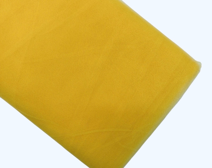 Gold Yellow Tulle Fabric Bolt, 54" Wide, 40 Yards - Wedding & Decoration