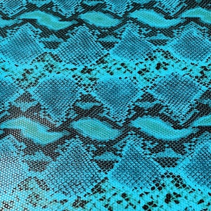 Carribean Python Snake Vinyl Fabric - cortado a medida Tapicería Monederos Zapatos Carteras Cinturones (Elija un tamaño)