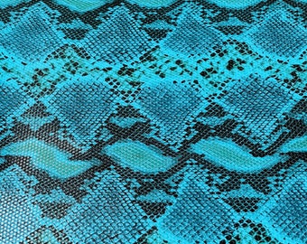 Carribean Python Snake Vinyl Fabric - By The Yard Upholstery Purses Shoes Wallets Belts (Pick a Size)