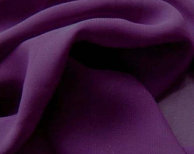 Eggplant Hi Multi Chiffon Fabric, Chiffon Fabric By The Yard 58-60"Inch By The Yard
