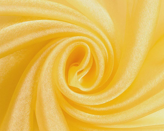 Gold Sparkle Sheer Organza Fabric - 60" Wide - By The Yard