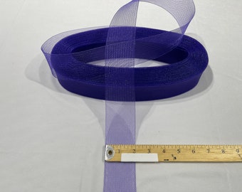 2 Inch Purple Crinoline Horsehair Braid Trim-Wedding-Bridal-Decorations-Crafts-Sold By The Yard (Pick a Size )