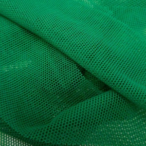Emerald Green Power Mesh Fabric 60&quot; Wide, Sold By The Yard ( Many Colors ) Free Shipping