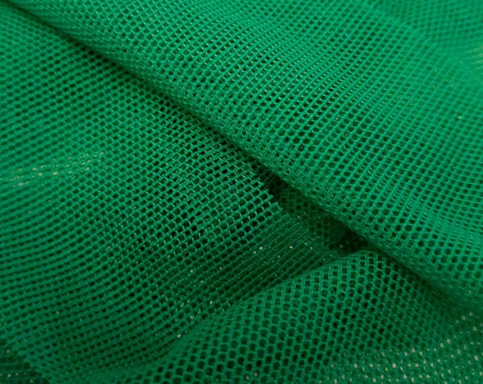 Emerald Green Power Mesh Fabric 60" Wide, Sold By The Yard ( Many Colors ) Free Shipping