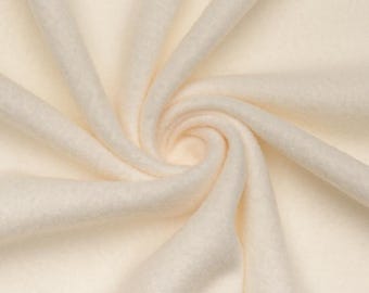 Ivory Soft Anti-Pill Polar Fleece Fabric: 60" Wide, Sold by The Yard