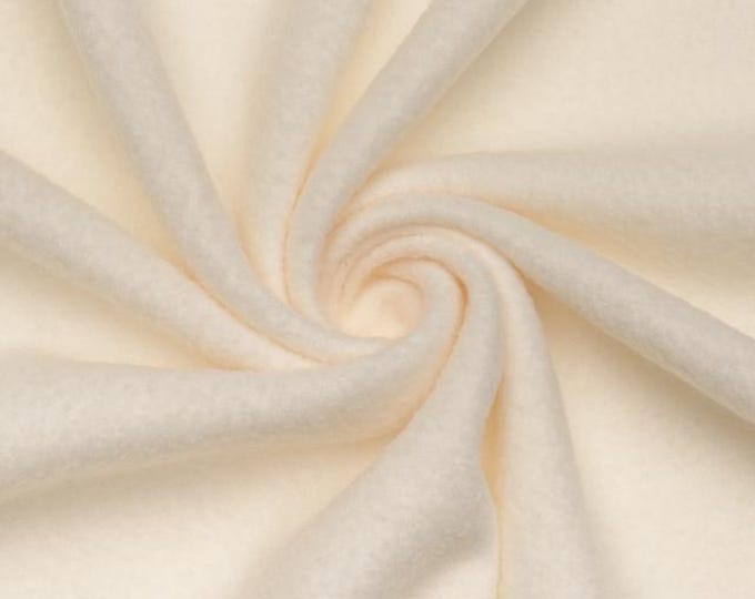Ivory Soft Anti-Pill Polar Fleece Fabric: 60" Wide, Sold by The Yard