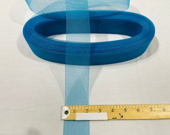 2 Inch Teal Crinoline Horsehair Braid Trim-Wedding-Bridal-Decorations-Crafts-Sold By The Yard (Pick a Size )