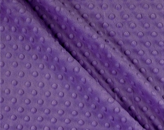 Purple Dimple Dot Minky Cuddle Fabric: 58/59" Wide Polyester