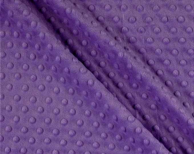 Mia' Fabrics Inc, Purple 58/59" Wide 100 Polyester Minky Dimple Dot Soft Cuddle Fabric by the Yard (Pick a Size)