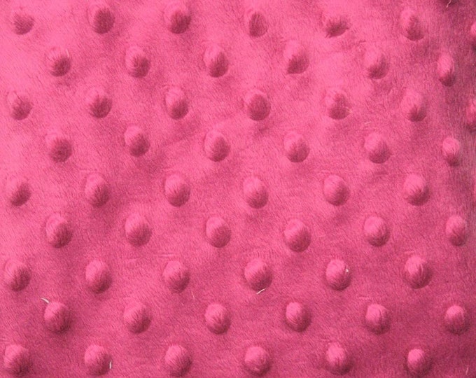 Mia' Fabrics Inc, Fuchsia 58/59" Wide 100 Polyester Minky Dimple Dot Soft Cuddle Fabric by the Yard (Pick a Size)
