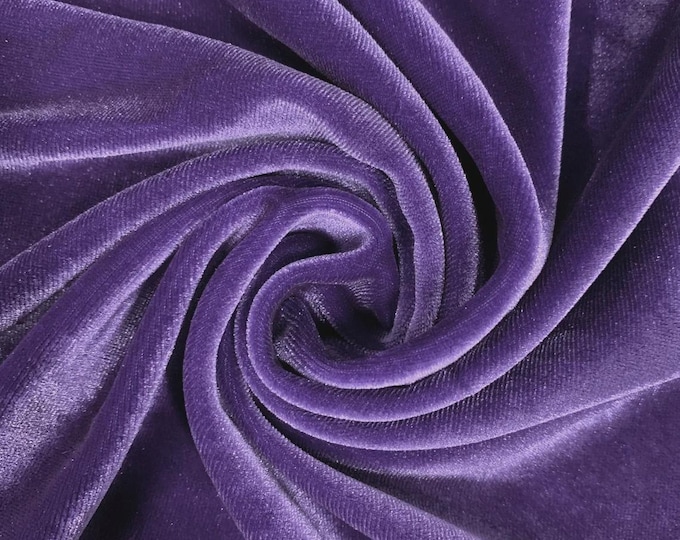 Violet Stretch Velvet Fabric 60'' Wide, Sewing, Apparel, Costume, Craft Mia Fabrics
