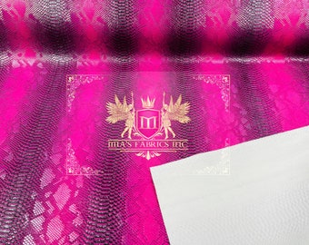 Magenta Faux Viper Snake Skin Vinyl: 3D Scales Upholstery Fabric