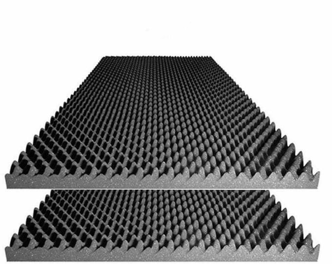 36" X 18" X 1.5" (2 Pack) Acoustic Foam Egg Crate Panel Studio Soundproofing Foam Wall Panel