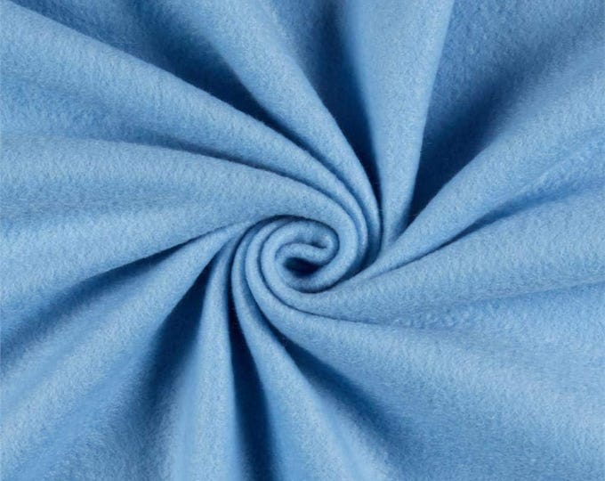 Peri Blue Soft Anti-Pill Polar Fleece Fabric: 60" Wide, Sold by The Yard