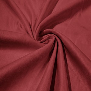 Burgundy Faux Micro Suede Fabric: 58&quot; Wide Polyester Upholstery