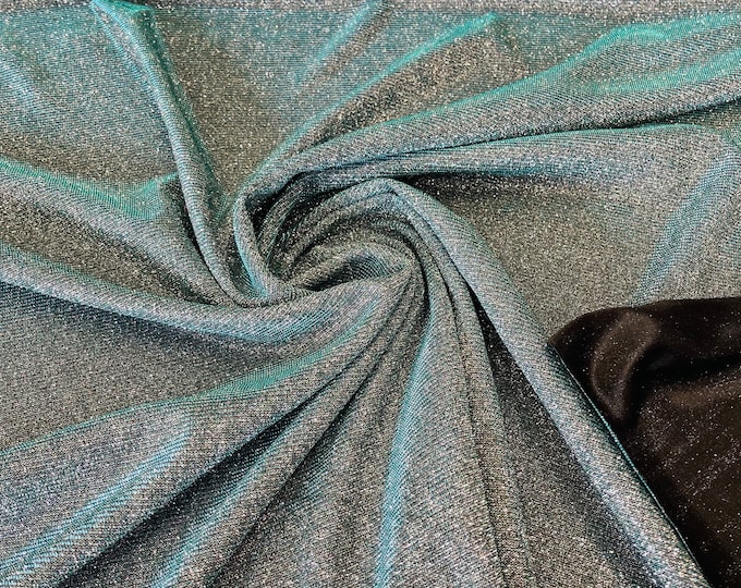 Maddy Iridescent Shimmer Fabric by yard, Stretch Glitter Fabric | Luxury Sparkle Fabric | Glimmer | Royal Glitter Fabric for Prom-Gown