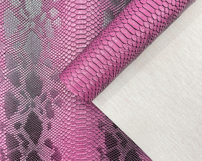 Passion Purple Faux Viper Snake Skin Vinyl-faux Leather-3D Scales-sold Vinyl For upholstery  By The Yard