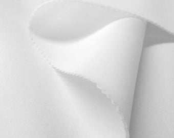 Mia's Fabrics Inc, Scuba Fabric - White - Neoprene Polyester Spandex 58/60" - Nylon Spandex Fabric Sold By The Yard (Pick a Size)