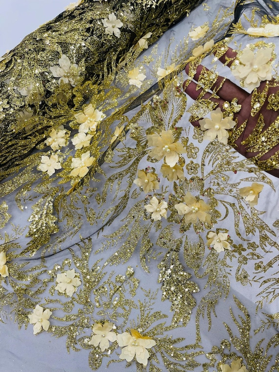 gold floral mesh dress FLORAL MESH LACE DRESS IN GOLD | CULT MIA