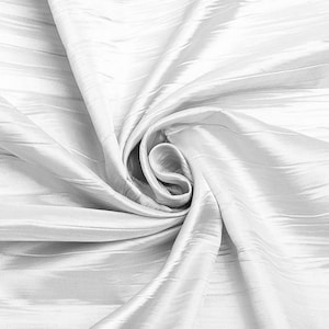 White Crushed Taffeta Fabric: 54&quot; Wide Polyester, Sold by The Yard