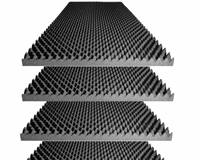 48" X 24" X 2.5" (4 Pack) Acoustic Foam Egg Crate Panel Studio Soundproofing Foam Wall Panel