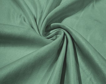 Seafoam Faux Micro Suede Fabric: 58" Polyester Upholstery Material