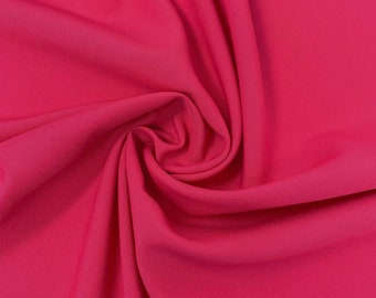 Fuchsia Poly Poplin Fabric: 60" Wide, Solid Polyester By The Yard