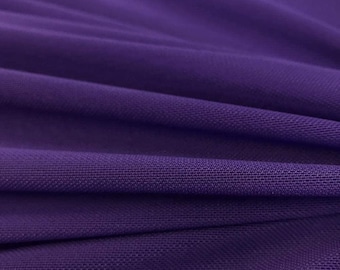 Purple Power Mesh Fabric 60" Wide, Sold By The Yard ( Many Colors ) Free Shipping