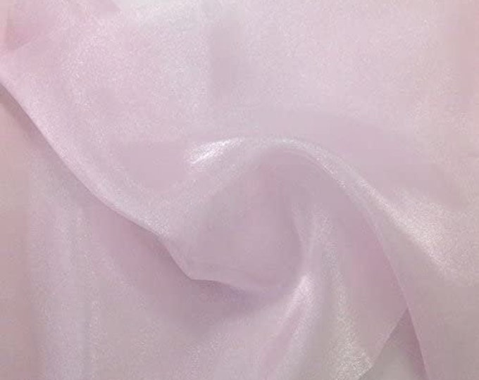 PINK Sparkle Crystal Sheer Organza Fabric Shiny for Fashion, Crafts, Decorations 60" by the Yard (Pick a Size)