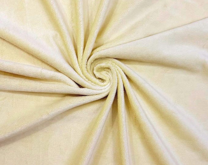 Banana Yellow Minky Fabric: Ultra Soft 60" Wide Blanket Material