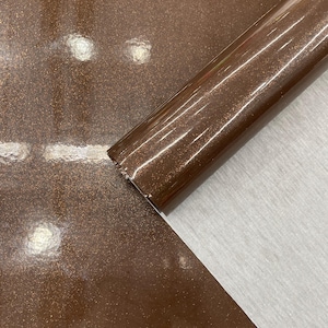 Braun Sparkle Glitter Polster Vinyl Stoff - 139 cm breit