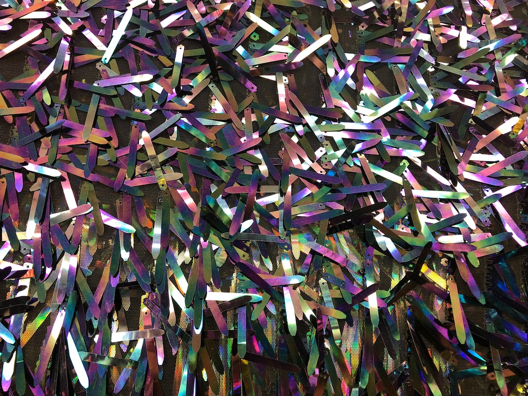 Black Iridescent Sword Shaped Sequins by the Yard pick a Etsy