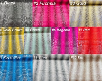54" Faux Viper Snake Print Vinyl Fabric: Realistic Embossed Texture