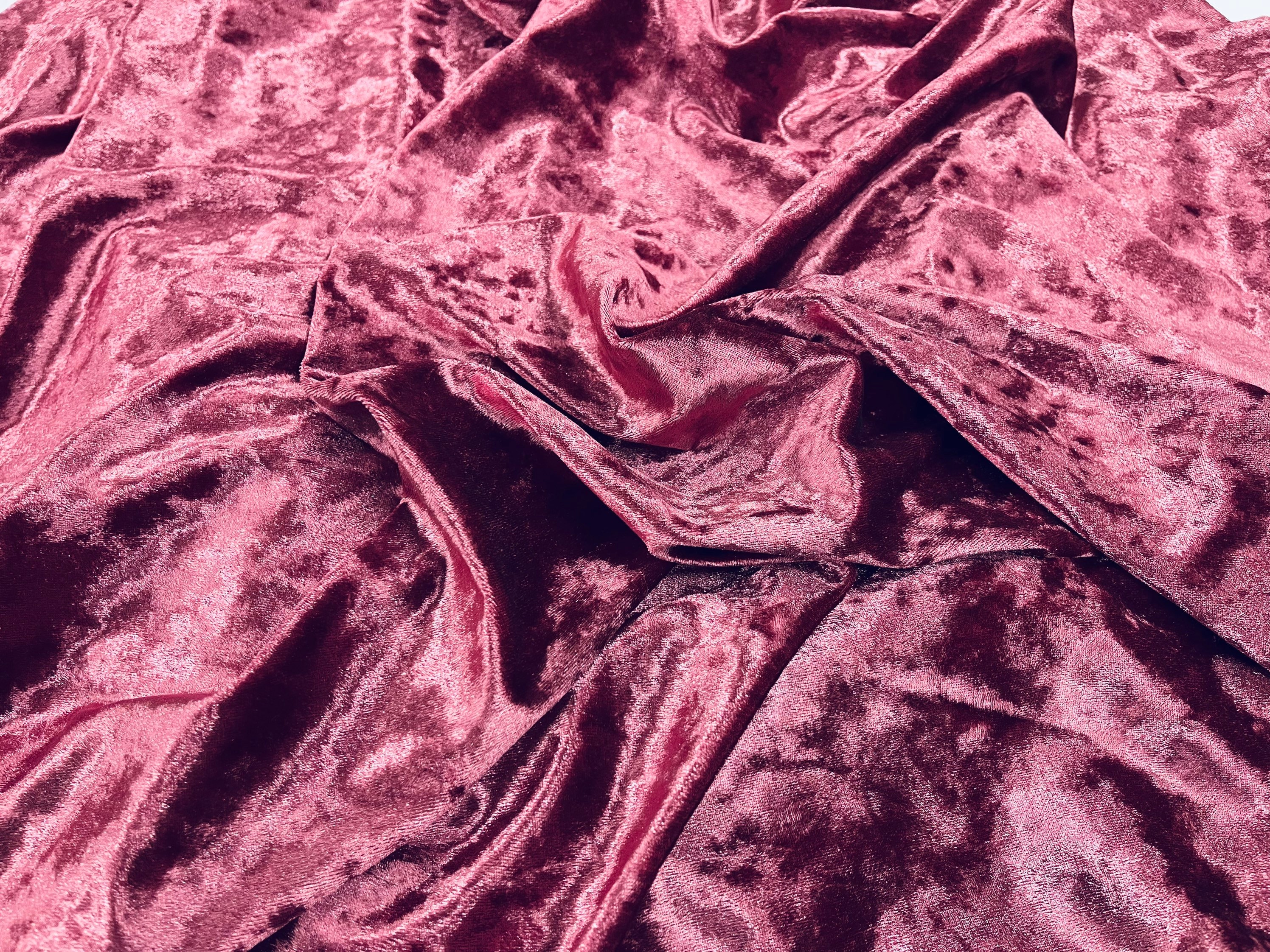 Premium Stretch Crushed Velvet Fabric by The Yard - Soft and Luxurious  Fabric - Versatile and Stretchy - Ideal for Clothing Home Decor and Crafts  (58