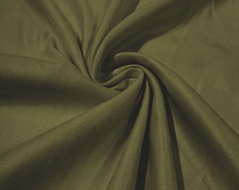 Sage Green Faux Micro Suede Fabric: 58" Wide Polyester Upholstery