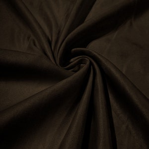 58" Faux Micro Suede Fabric - Dark Chocolate - Polyester Micro Suede Fabric for Upholstery / Crafts / Costume Sold By The Yard