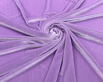 Lavender Stretch Velvet Fabric 60'' Wide, Sewing, Apparel, Costume, Craft {Choose quantity}