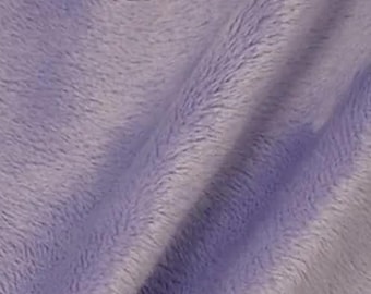 Lilac Minky Fabric By The Yard, 60” Wide, Ultra Soft Fabric, 3.mm Pile, Used for Blanket, Mia' Fabrics Inc