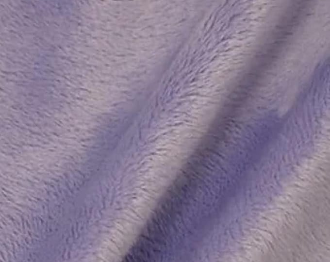 Lilac Minky Fabric By The Yard, 60” Wide, Ultra Soft Fabric, 3.mm Pile, Used for Blanket, Mia' Fabrics Inc