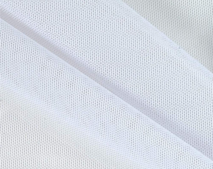 White Power Mesh Fabric 60" Wide, Sold By The Yard ( Many Colors ) Free Shipping