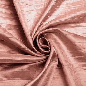 Blush Crushed Taffeta Fabric: 54&quot; Wide Polyester, Sold by The Yard