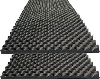 60" X 48" X 1.5" (2 Pack) Acoustic Foam Egg Crate Panel Studio Soundproofing Foam Wall Panel