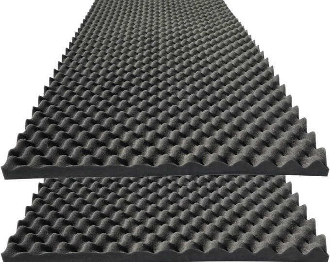 60" X 48" X 1.5" (2 Pack) Acoustic Foam Egg Crate Panel Studio Soundproofing Foam Wall Panel