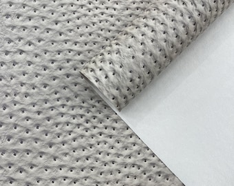 Ostrich Embossed Faux Leather Vinyl: Light Coffee Upholstery Fabric 54" Wide