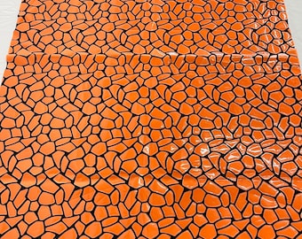 Orange Sequin Velvet Fabric: Iridescent 2-Way Stretch (58/60" Wide)