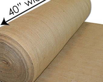 40-Inch Wide Natural Jute Burlap Fabric: Rustic DIY Weddings & Home