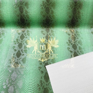 Green Faux Viper Snake Skin Vinyl-Kunstleder-3D Scales-sold Vinyl Für Polster-Bulk-Stock (Pick a Size)