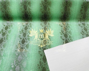 Green Faux Viper Snake Skin Vinyl-faux Leather-3D Scales-sold Vinyl For upholstery  By The Yard (Pick a Size)