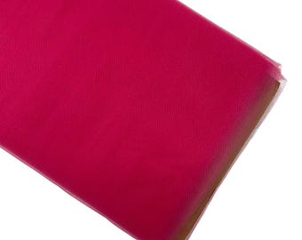 Fuchsia Tulle Fabric Bolt: 40 Yards, 54" Wide, Diamond Netting